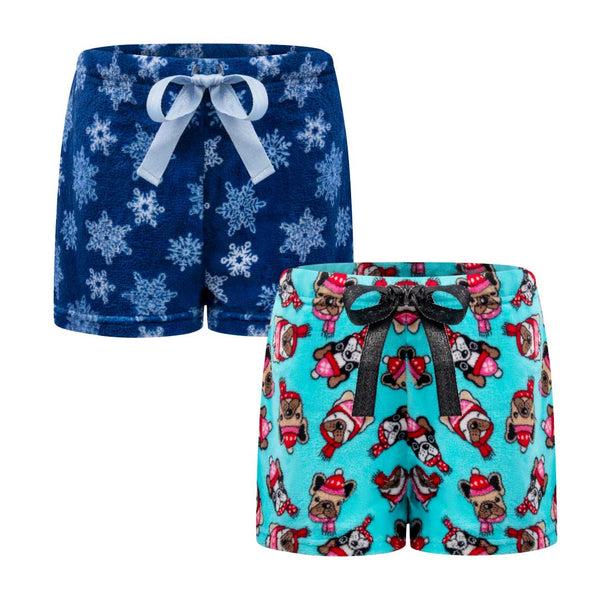 Rene Rofe 2-Pack Plush Fleece Pajama Shorts