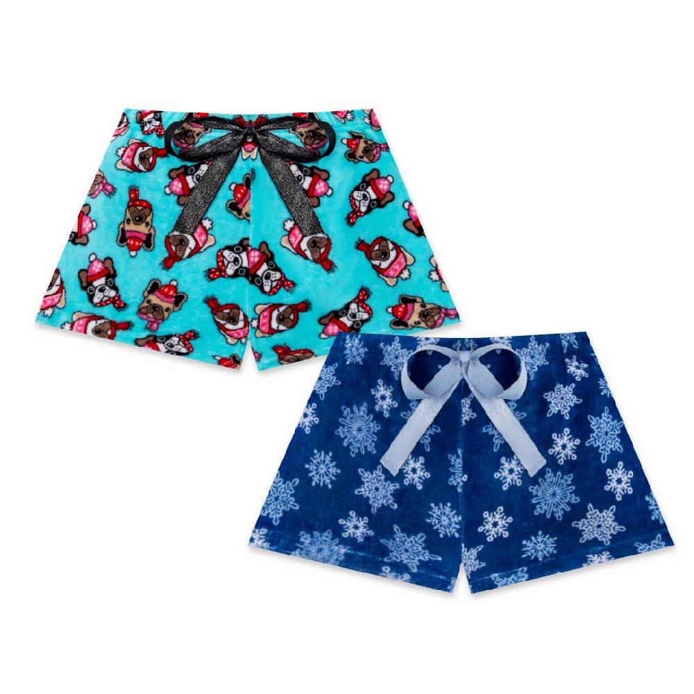 rene rofe 2-Pack Plush Fleece Pajama Shorts
