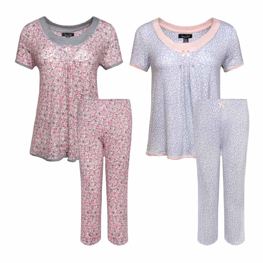 rene rofe 2 Pack Rayon Spandex Capri Set