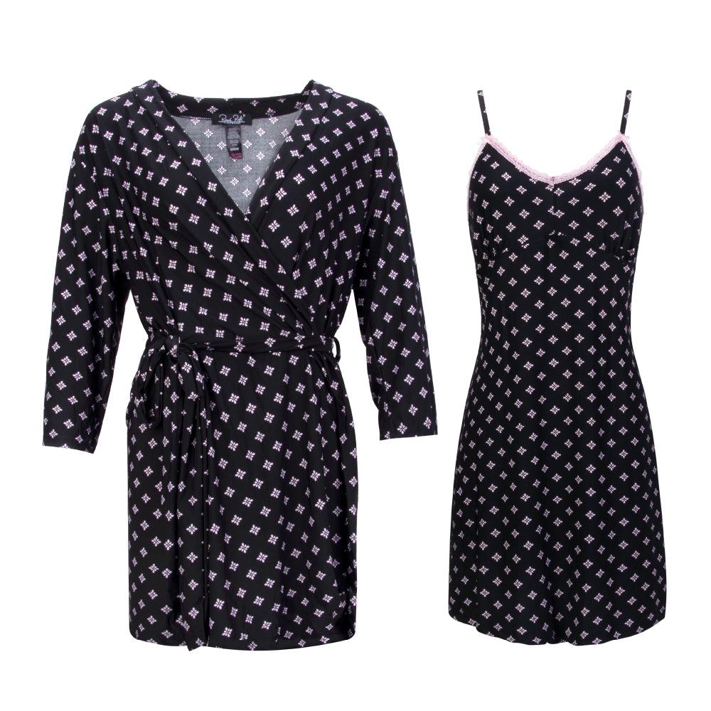 rene rofe 2 Pack Robe & Chemise Sleep Set