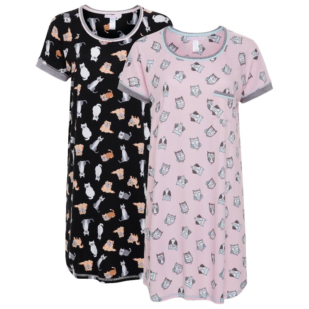 rene rofe 2 Pack Soft Lightweight Sleep Shirt