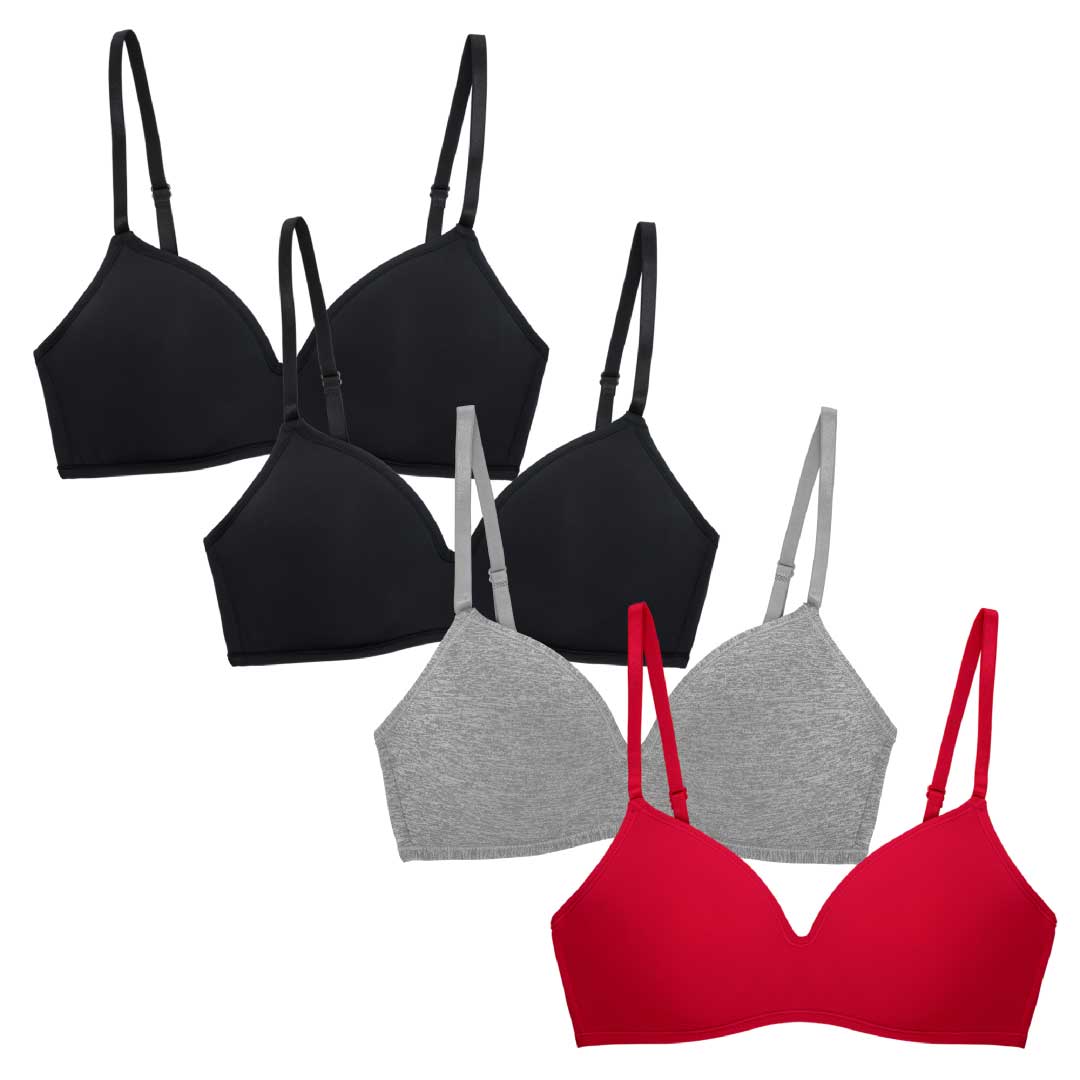 rene rofe 4 Pack Soft Foam Wireless T-Shirt Bra