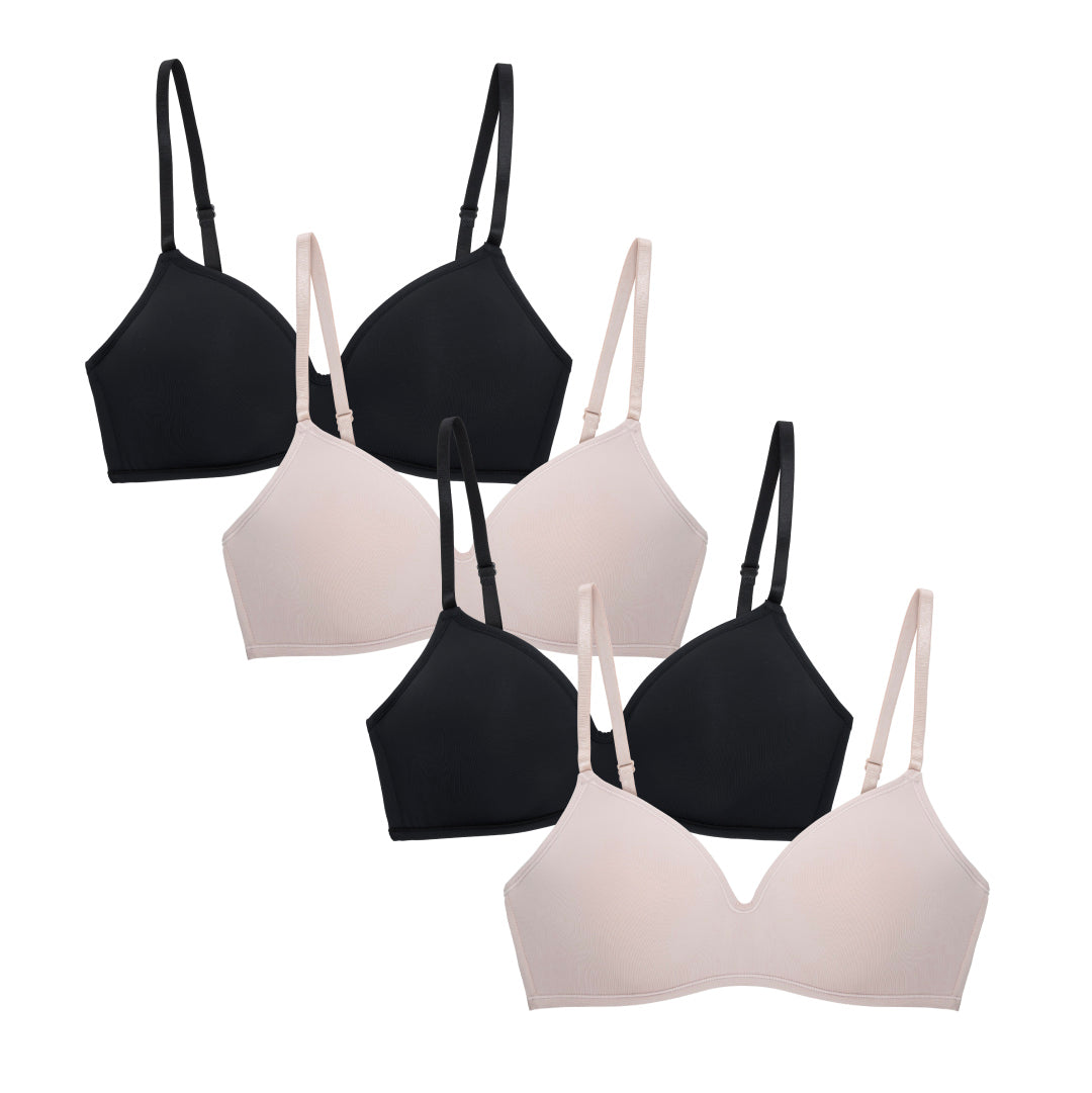 rene rofe 4 Pack Soft Foam Wireless T-Shirt Bra