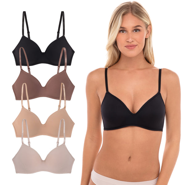 Rene Rofe 4 Pack Wireless Bra T-Shirt Bra