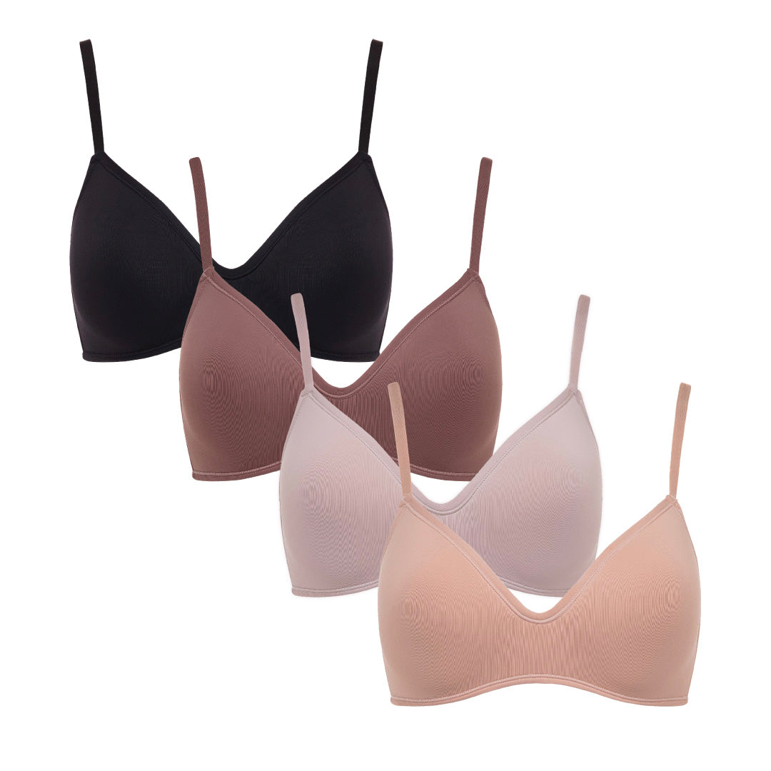 rene rofe 4 Pack Wireless Bra T-Shirt Bra