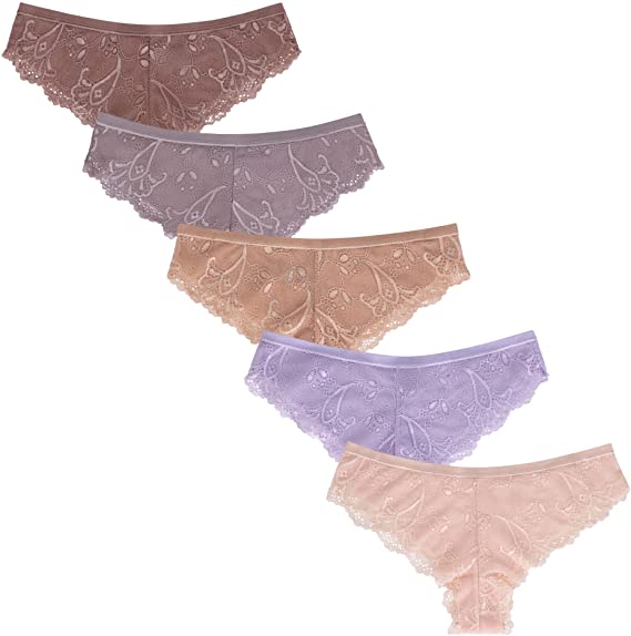 Rene Rofe 5 Pack Cheeky Lace Panties