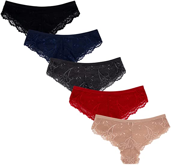 rene rofe 5 Pack Cheeky Lace Panties