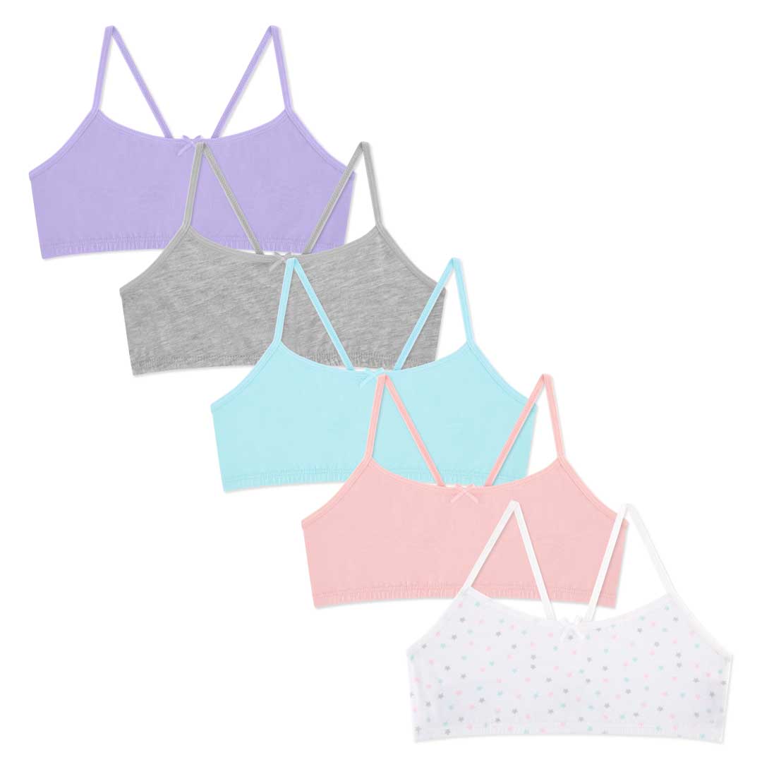 rene rofe 5 Pack Cotton Racerback Bras