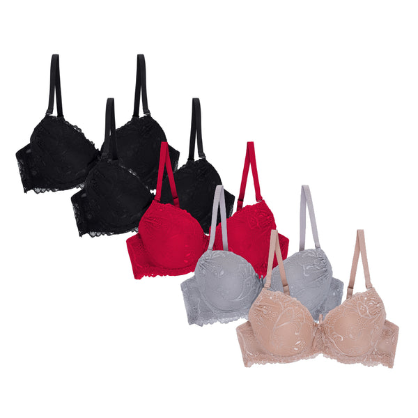 Rene Rofe 5 Pack Push Up Bra