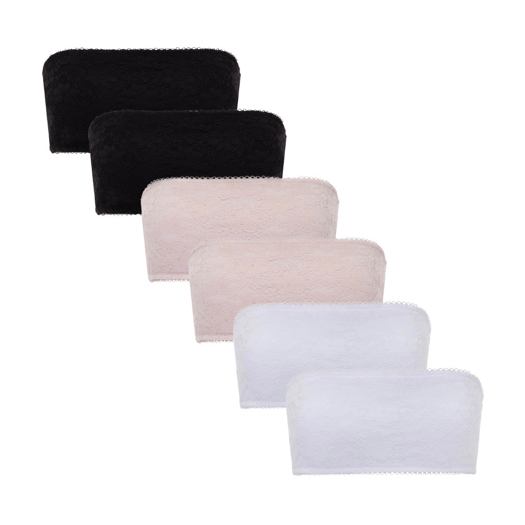 rene rofe 6 Pack Lace Bandeau Bralette