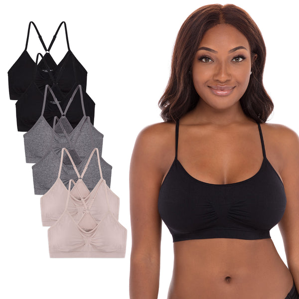 Rene Rofe 6 Pack Seamless Light Support Sports Bra