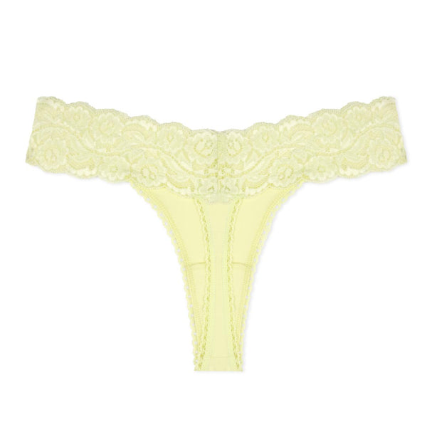 Rene Rofe Cotton Spandex Lace Thong