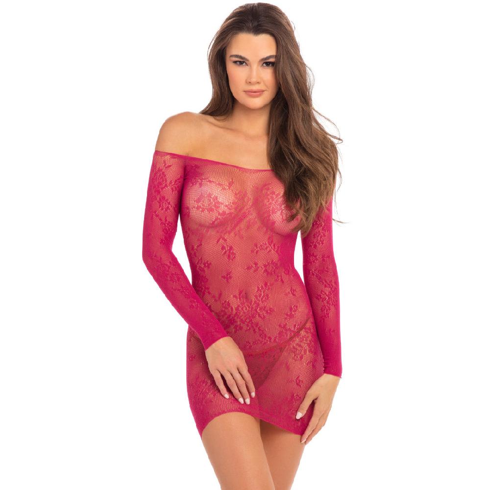 rene rofe Fishnet Full Length Sleeves Babydoll