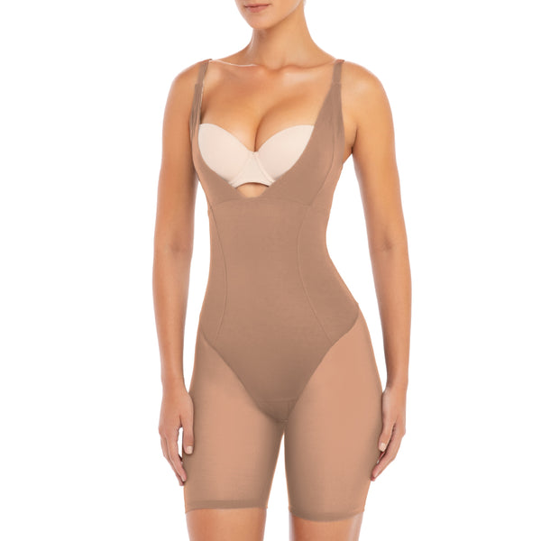 Rene Rofe Open Bust Shapewear Bodysuit