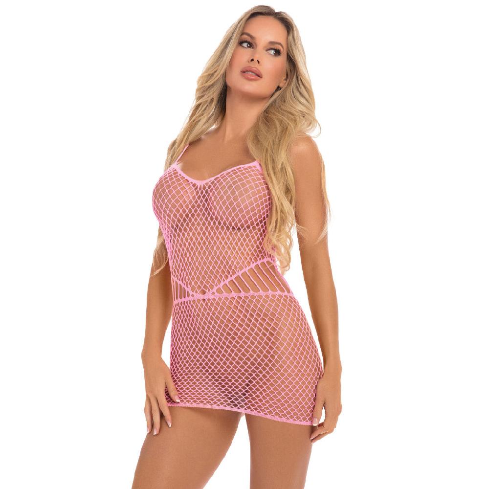 rene rofe Roll Up Net Mini Dress