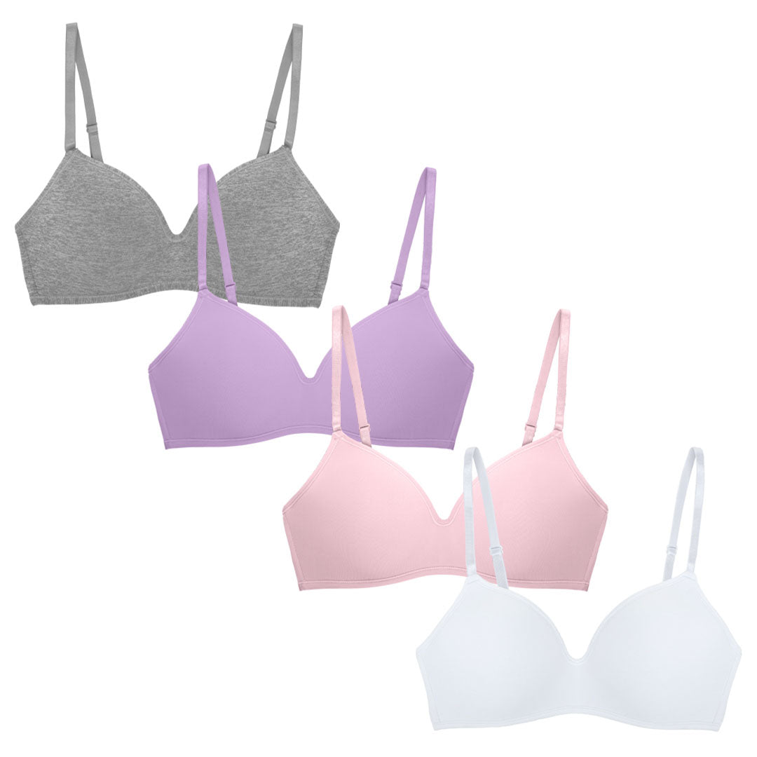 rene rofe Soft Foam Wireless T-Shirt Bra - 4 Pack