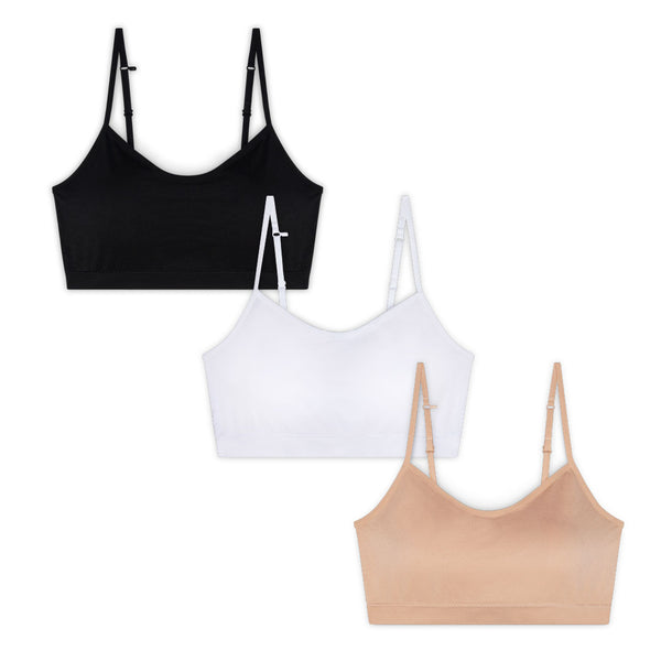 Rene Rofe Wireless Sports Bras With Removable Pads - 3 Pack
