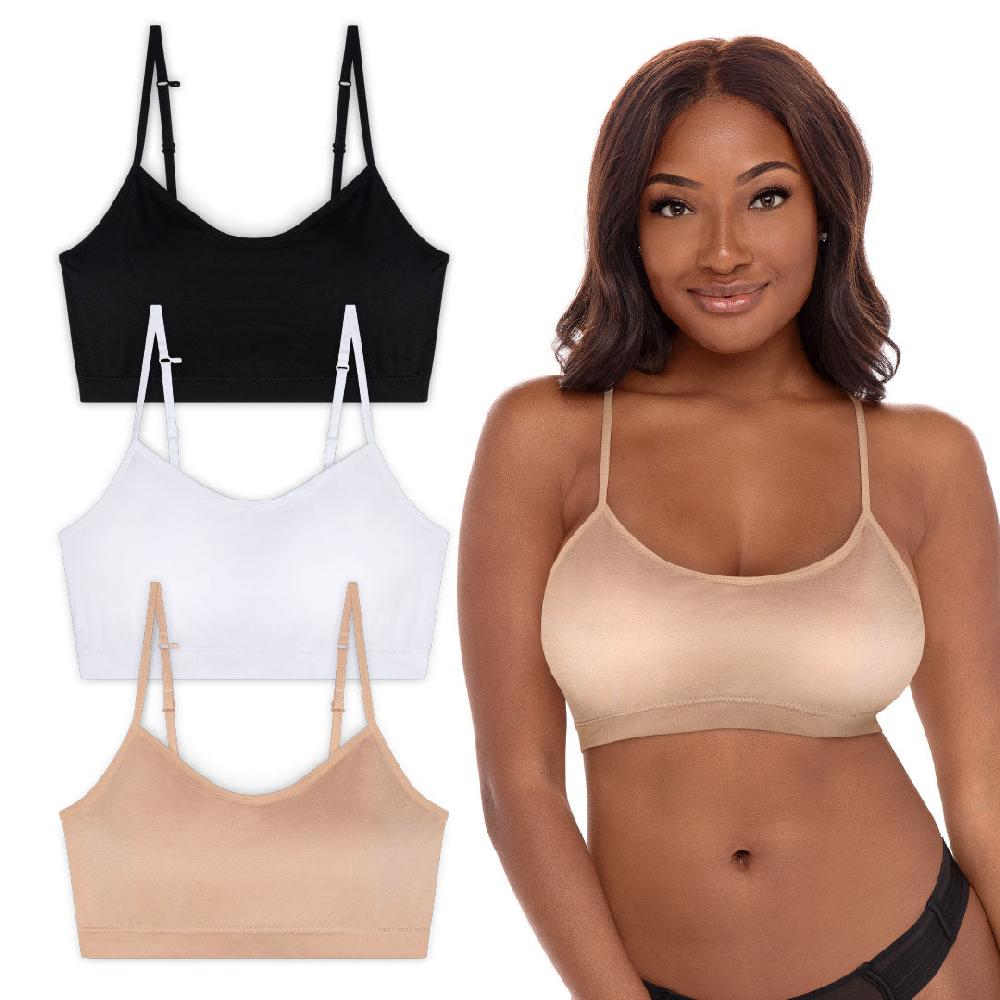 rene rofe Wireless Sports Bras with Removable Pads - 3 Pack