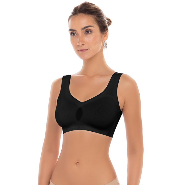 Rene Rofe Wireless Sports Bras With Removable Pads And Extra Back Support - 2 Pack