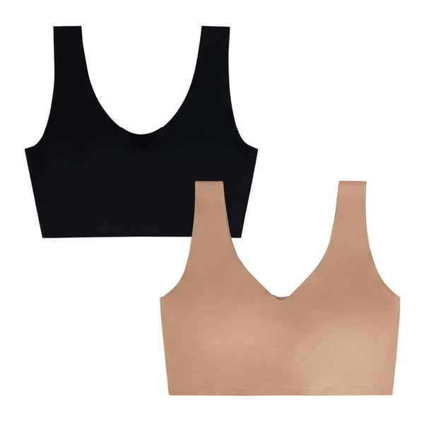 Rene Rofe Wireless Sports Bras With Removable Pads And Extra Back Support - 2 Pack