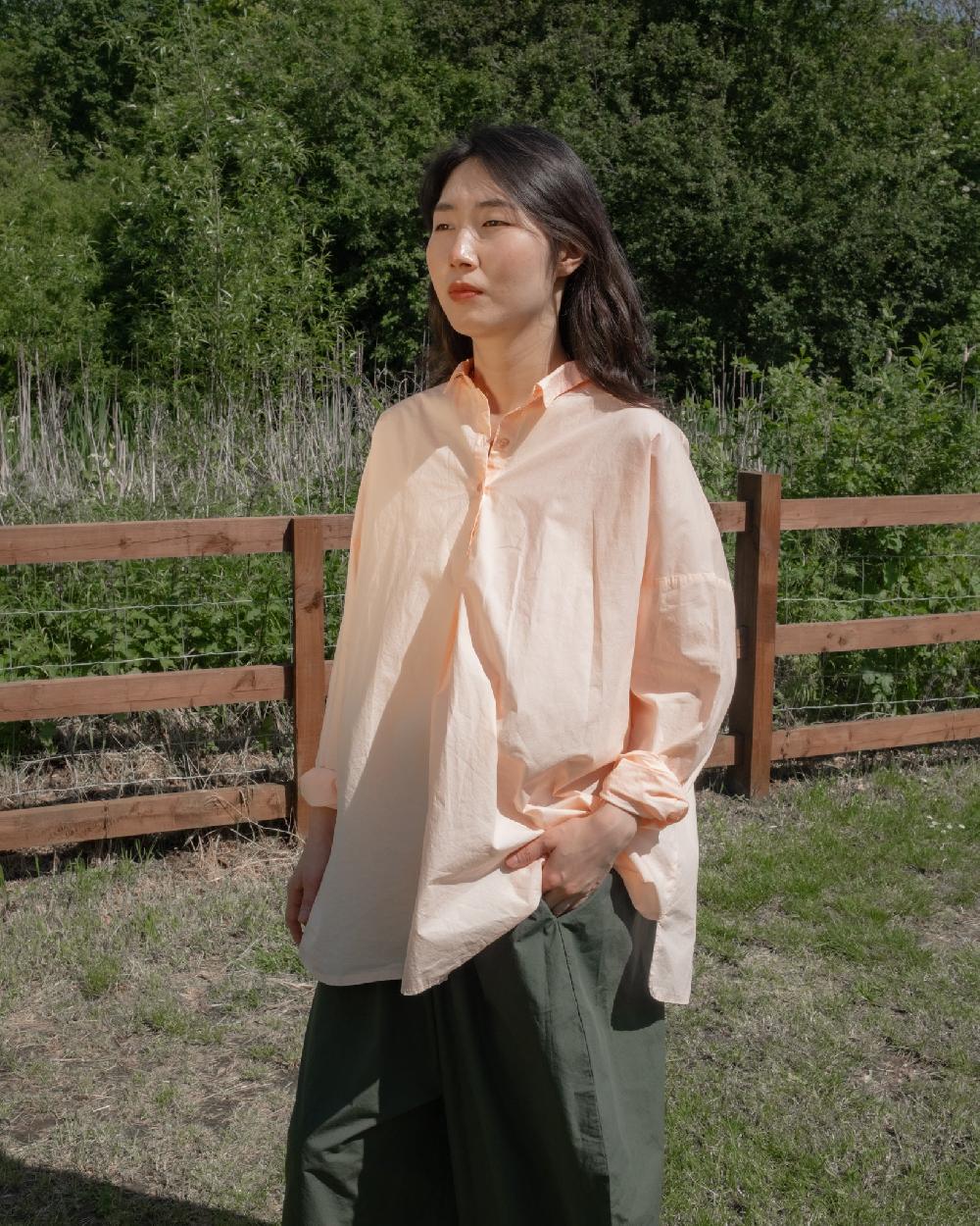 renli su CHEMISE OVERSIZE BIBIG - Peach