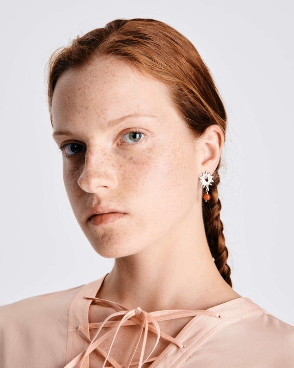 Renli Su Fortune Star Earrings In Coral