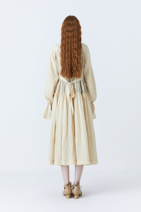 Renli Su Haline Herbal Dye Dress In Beige