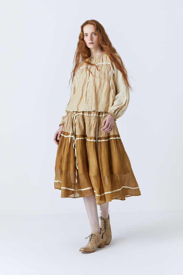 Renli Su Hardin Herbal Dye Blouse In Beige