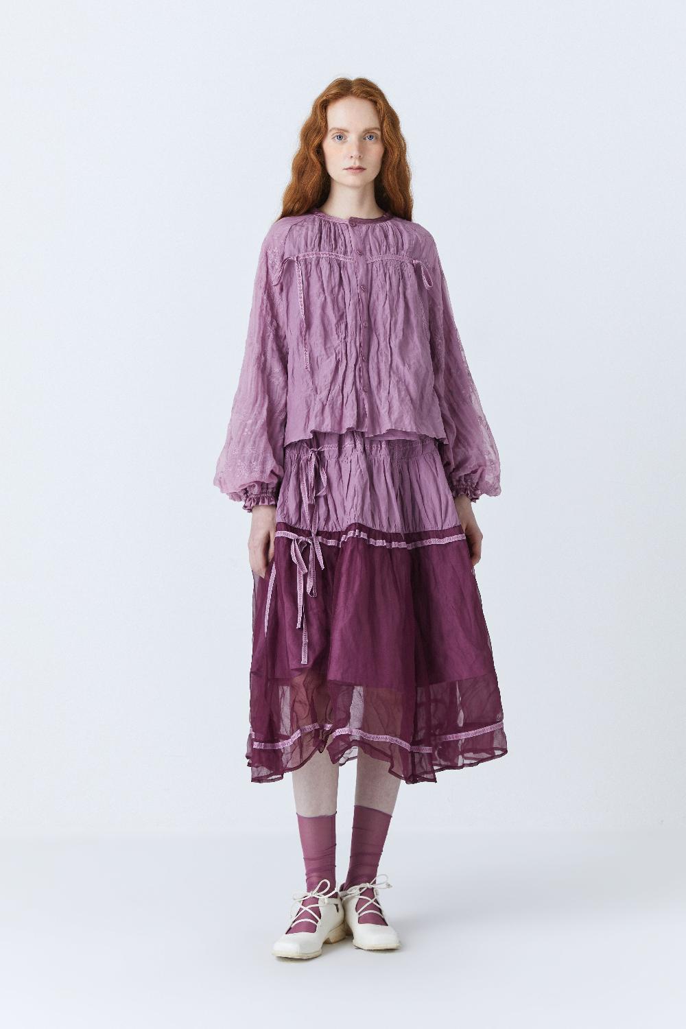 renli su Hardin herbal dye blouse in purple