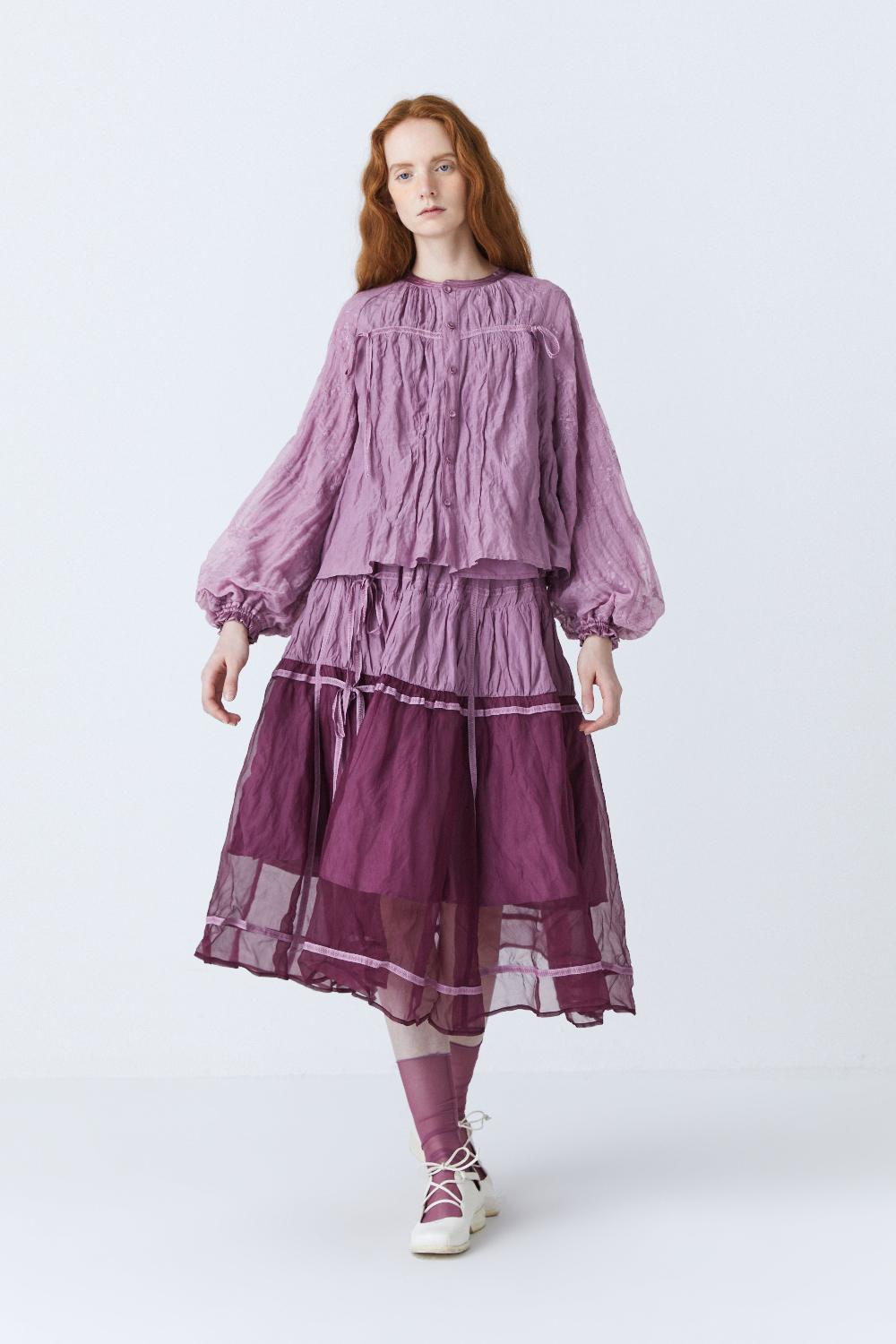 renli su Hardin herbal dye skirt in purple