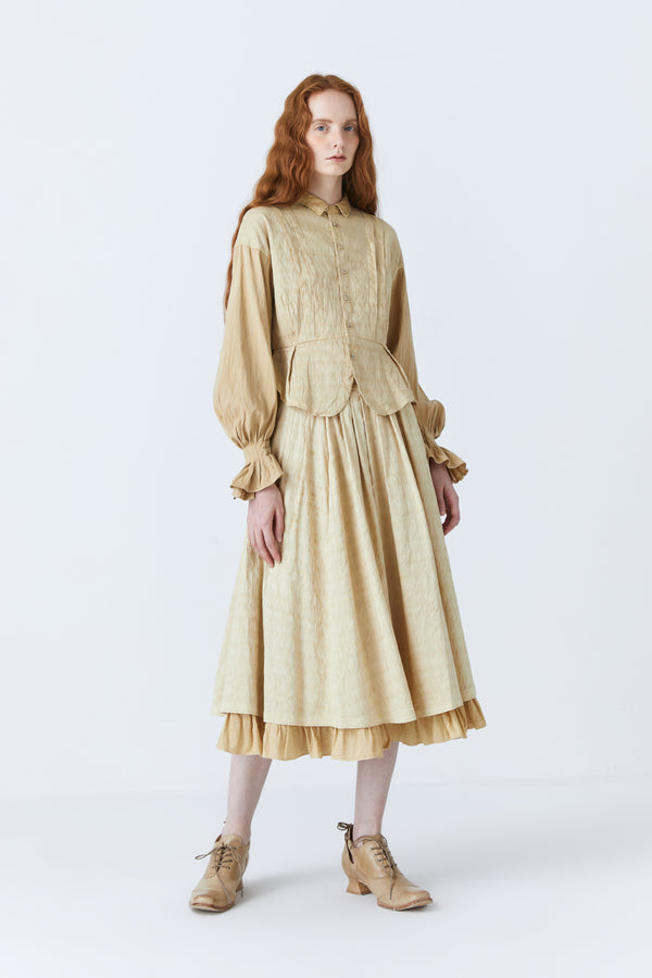 Renli Su Harley Herbal Dye Skirt In Beige