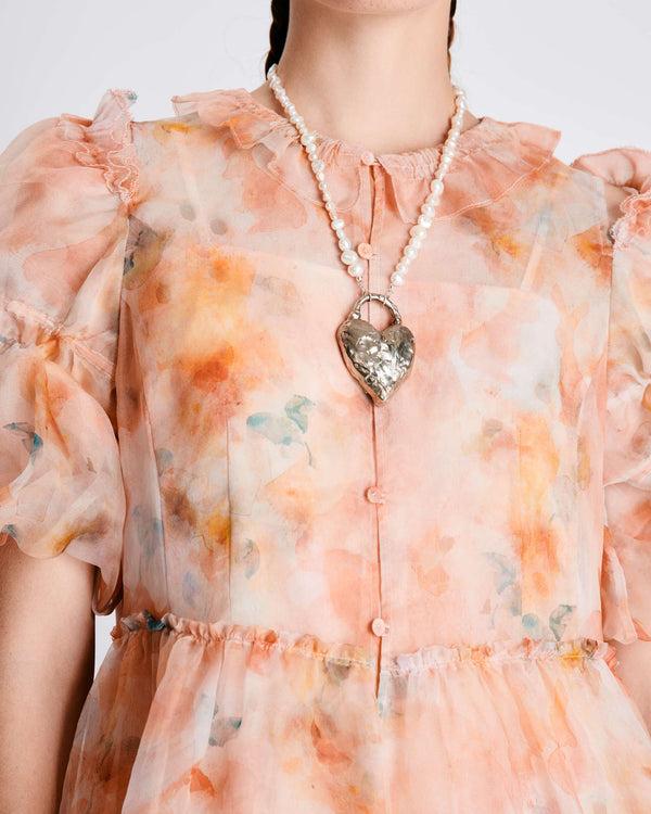 Renli Su Heart And Pearl Necklace