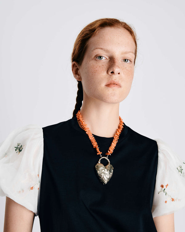 Renli Su The Coral Heart Necklace