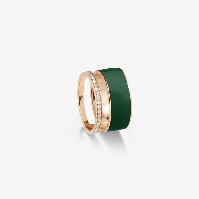 repossi Berbere Chromatic Dubaï edition Dark Green lacquer ring
