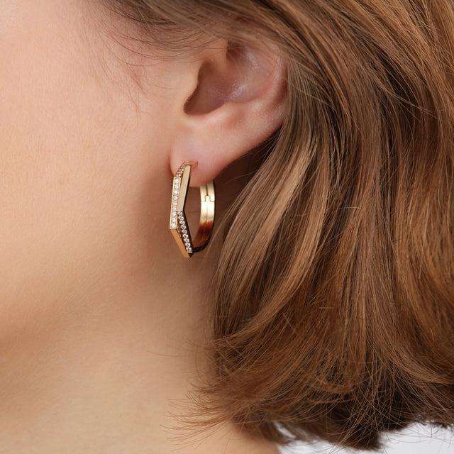 Repossi Antifer 2-row Hoop Earring M