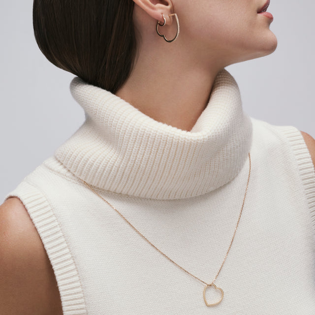 Repossi Antifer Heart Small Hoop Earring