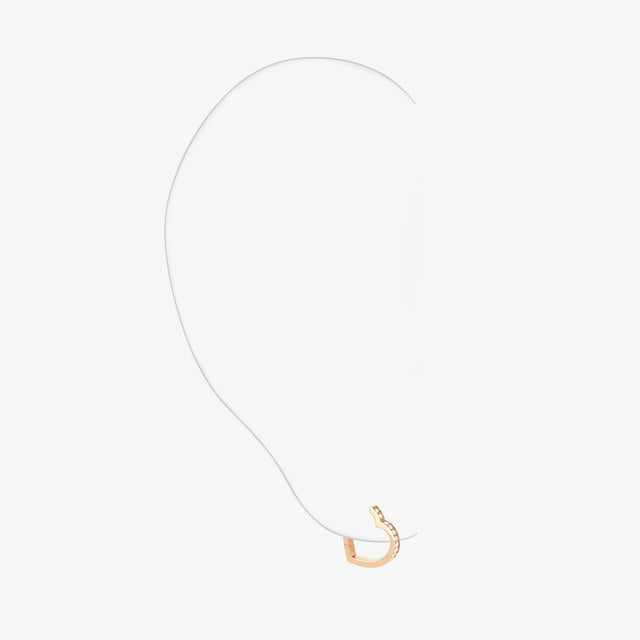Repossi Antifer Heart Small Hoop Earring