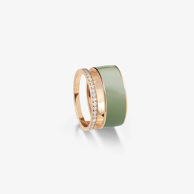 repossi Berbere Chromatic Sage-green lacquer ring