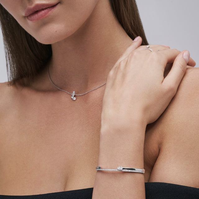Repossi Serti Sur Vide Bracelet Set With 1 Diamond