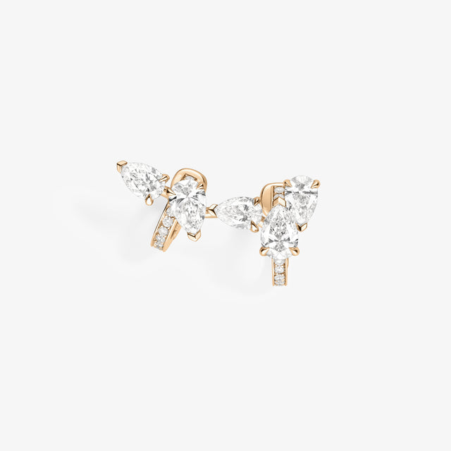 Repossi Serti Sur Vide Earring Set With 5 Diamonds
