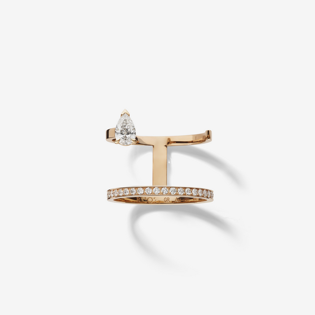 repossi Serti sur Vide ring set with 1 diamond