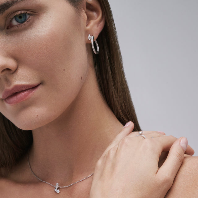 Repossi Serti Sur Vide Hoop Earring Set With 1 Diamond