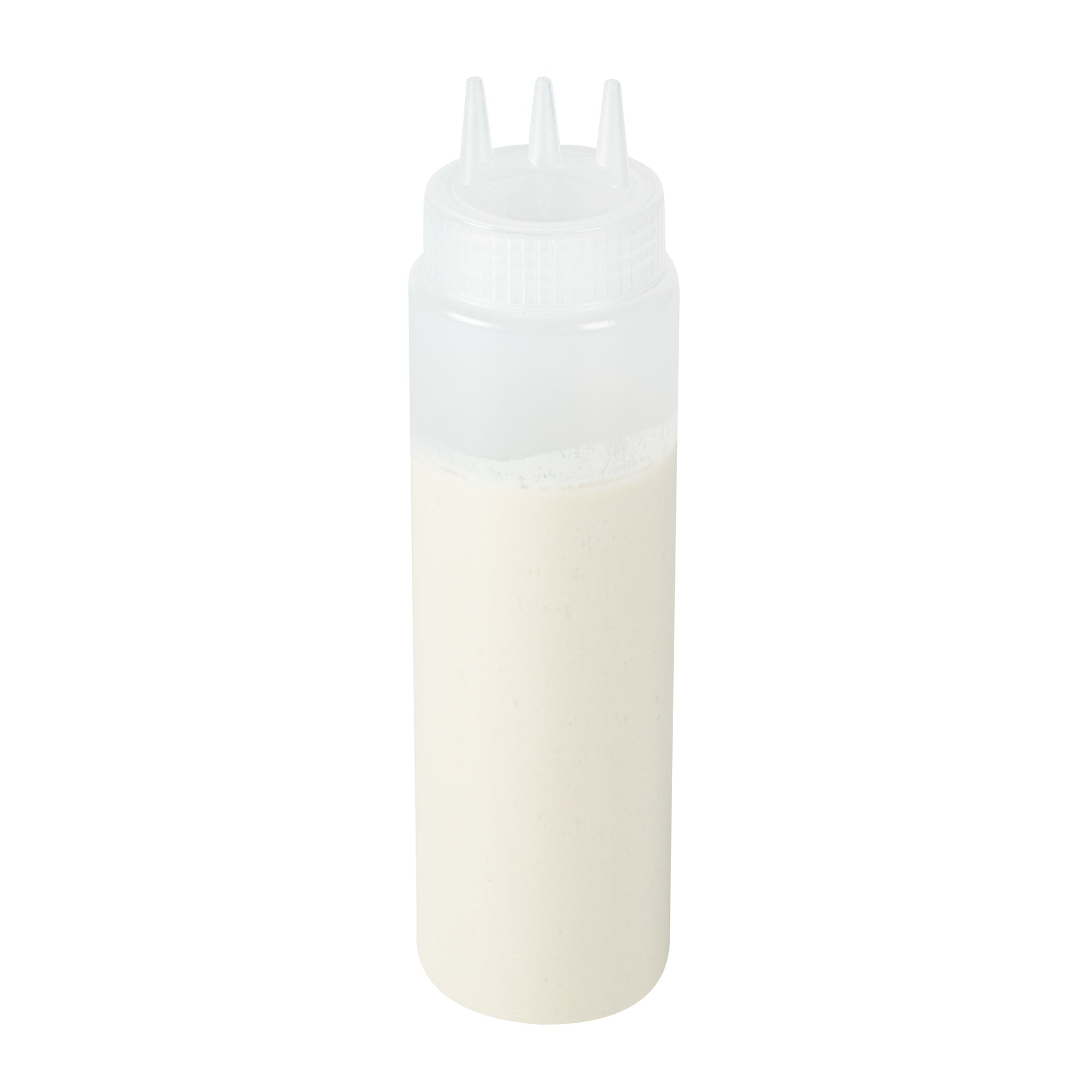 restaurantware 32 oz Clear Plastic All-Purpose Squeeze Bottle - with Triple Dispersion Tip - 6 count box