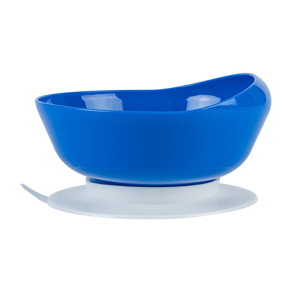 Restaurantware Adapt Tek 19 Oz Round Blue Plastic Scoop Bowl - Spillproof With Suction Base - 5 3/4" X 5 3/4" X 3" - 20 Count Box