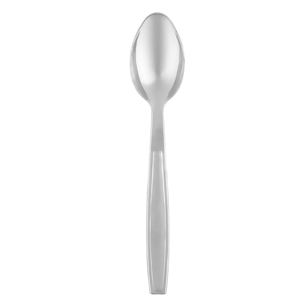 Restaurantware Argento Silver Plastic Dessert Spoon - 5 1/2" - 250 Count Box