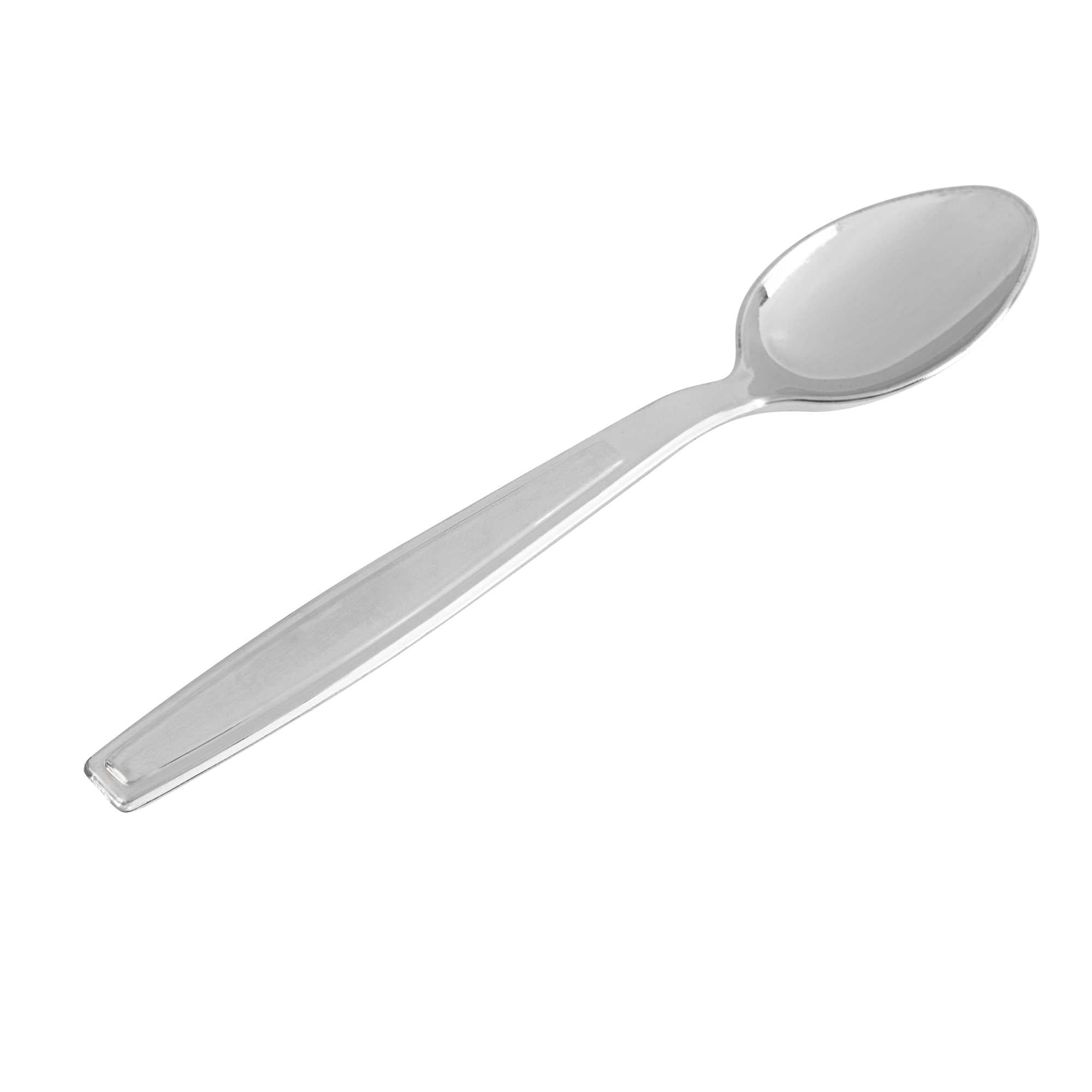 restaurantware Argento Silver Plastic Dessert Spoon - 5 1/2" - 250 count box