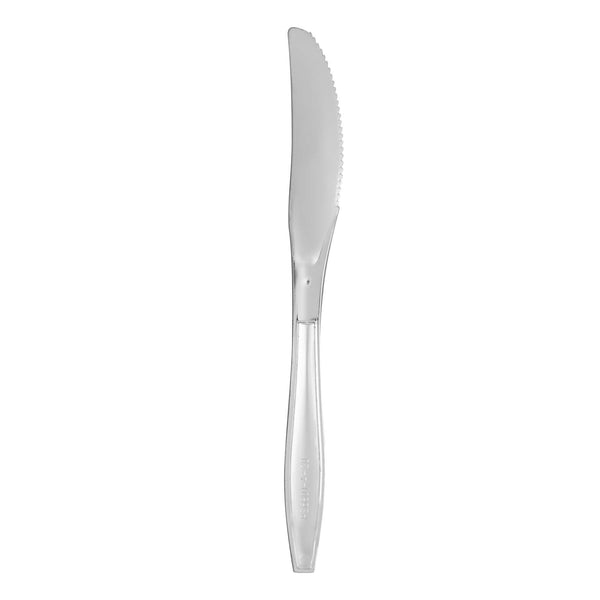 Restaurantware Argento Silver Plastic Knife - 7 3/4" - 250 Count Box