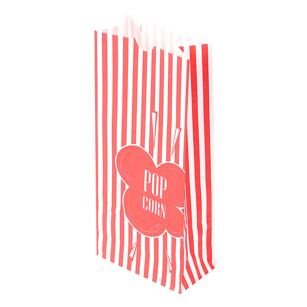 Restaurantware Bag Tek 1 Oz Red Paper Popcorn Bag - 4 1/4" X 2 1/4" X 9 1/2" - 100 Count Box