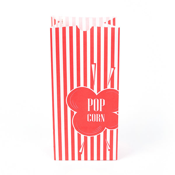 Restaurantware Bag Tek 1 Oz Red Paper Popcorn Bag - 4 1/4" X 2 1/4" X 9 1/2" - 100 Count Box