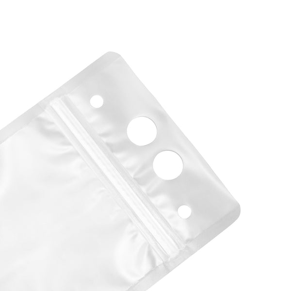 Restaurantware Bag Tek 17 Oz Clear Plastic Drink Pouch - Double Zipper - 5" X 9" - 100 Count Box